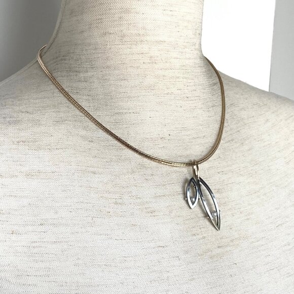 Danielle Miller Sterling Silver 925 14K Gold Pearl Pendant Necklace 17" Chain - Picture 1 of 16